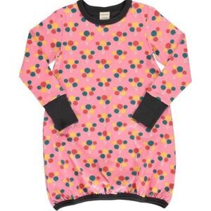 Maxomorra Pink Balloon Print Dress Sz 110/116cm